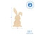 Wood Easter Bunny Cutout Small, 6" X 3"