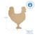 9-3/4" Wooden Rooster Cutout