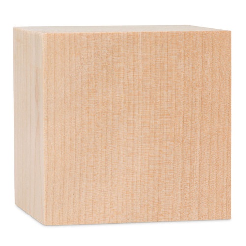 3" Wooden Cube