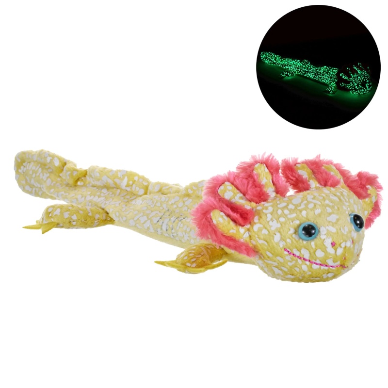 Huggers Glow In The Dark Axolotl Stuffed Animal - 8"