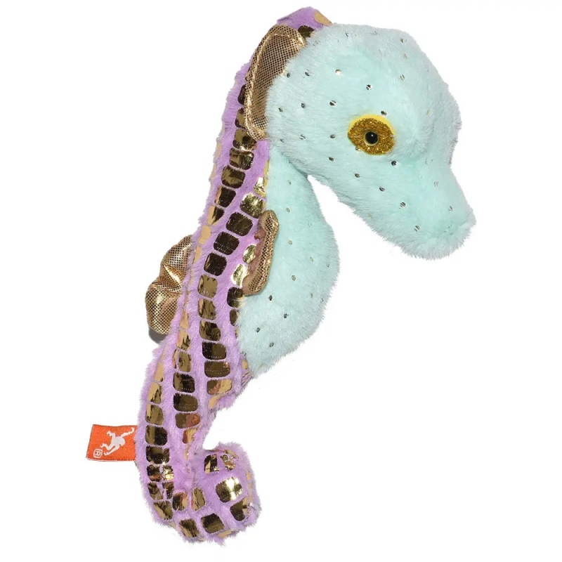 Foilkins Jr Green Seahorse Stuffed Animal - 6"