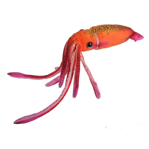 Orange Squid Stuffed Animal - 12"