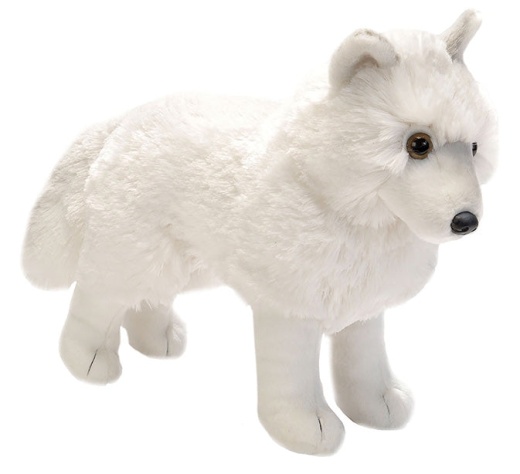 Standing Arctic Wolf Stuffed Animal - 12"