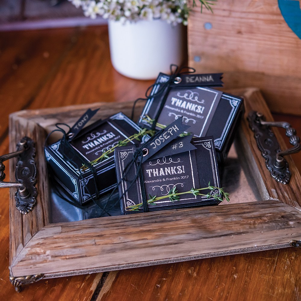 Chalkboard Wedding Personalized Mint Tins