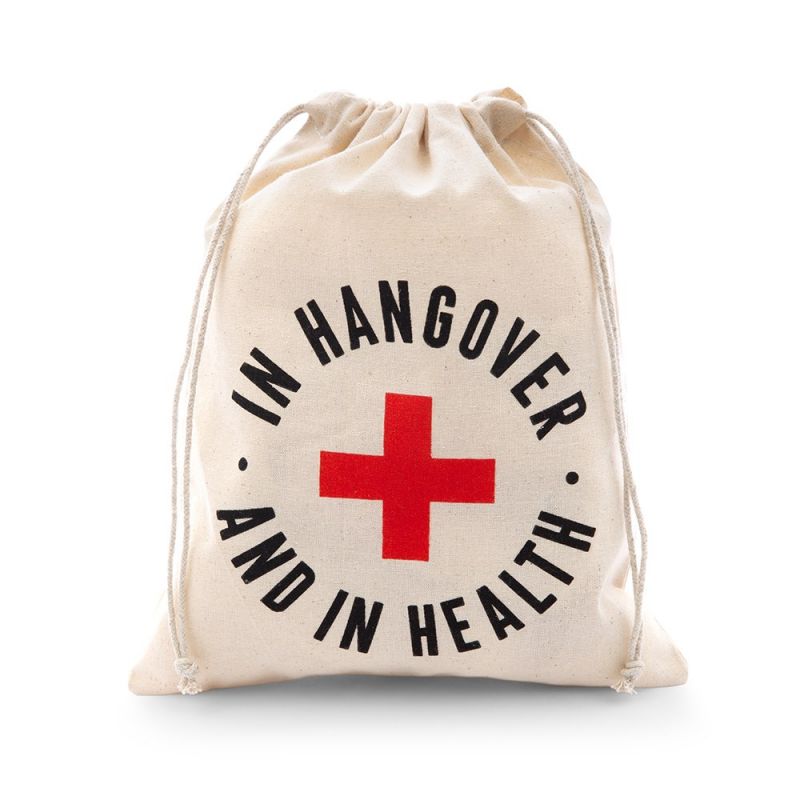Cotton Hangover Kit Bags, Linen Hangover Kit Bags