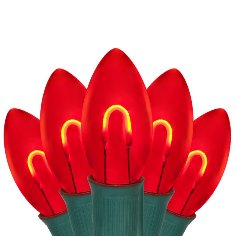 C9 Red Flexfilament® Shatterproof Vintage Commercial Led Christmas Lights