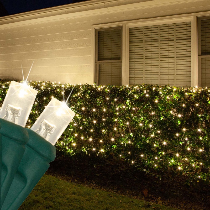4' x 6' Warm White Twinkle 5mm LED Christmas Net Lights