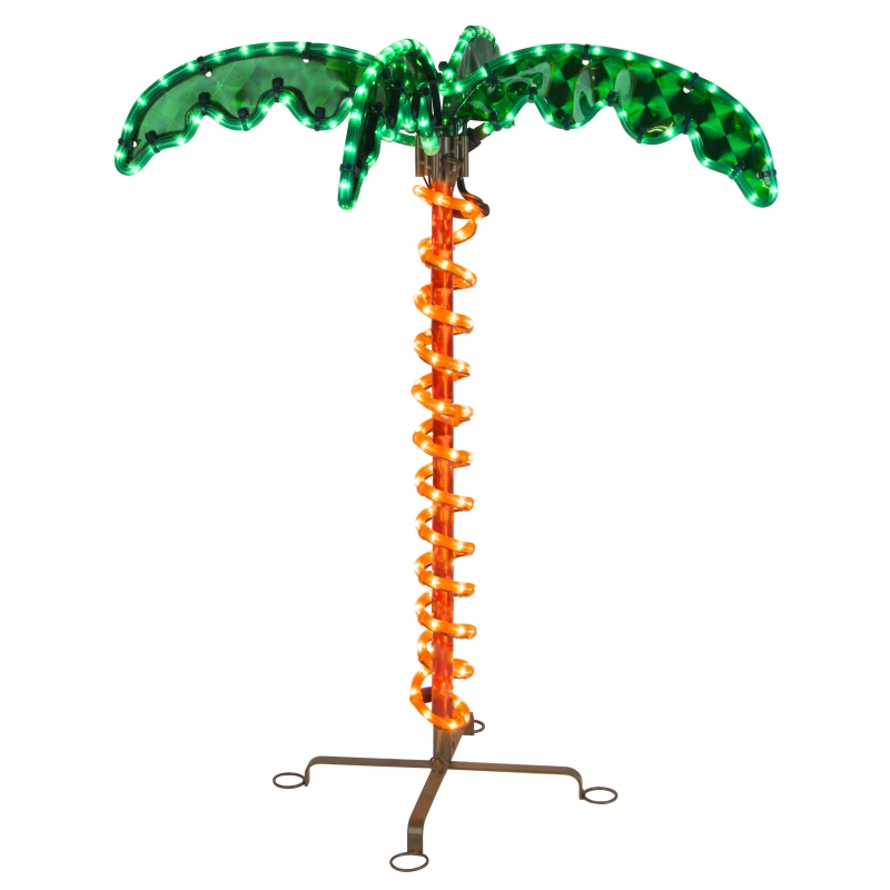 Deluxe Rope Light Led Palm Tree, Green