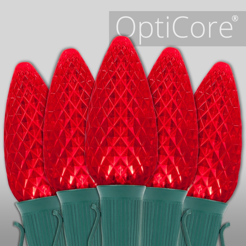 C9 Red OptiCore® Commercial LED Christmas Lights