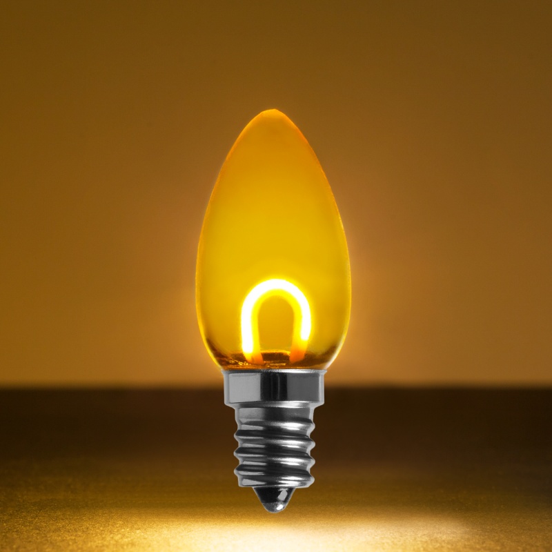 C7 Transparent Shatterproof Gold Flexfilament® Led Bulbs