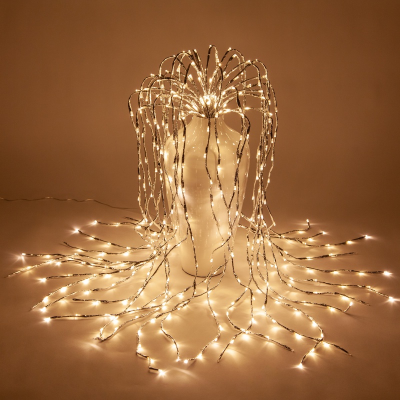 Silver Lighted Willow Falling Branches