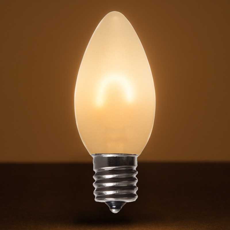 C9 Satin Glass Warm White Flexfilament® Led Bulbs