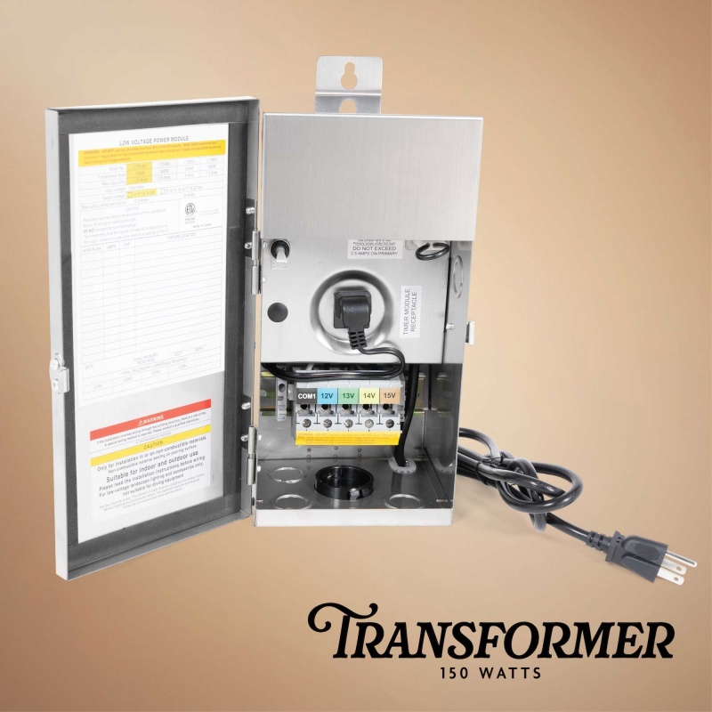 Stainless Steel Low Voltage Landscape Lighting Transformer