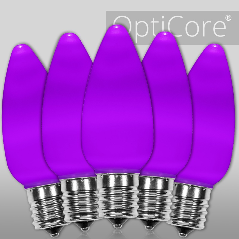 C9 Opaque Purple Opticore® Led Bulbs