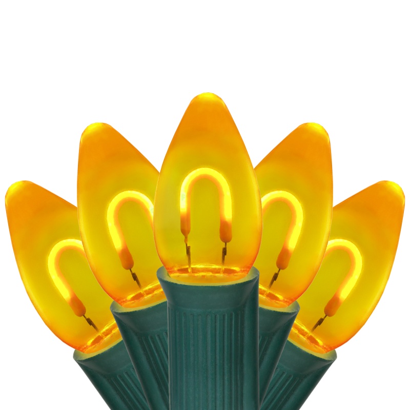 C7 Gold Flexfilament Shatterproof Vintage Commercial LED Christmas Lights