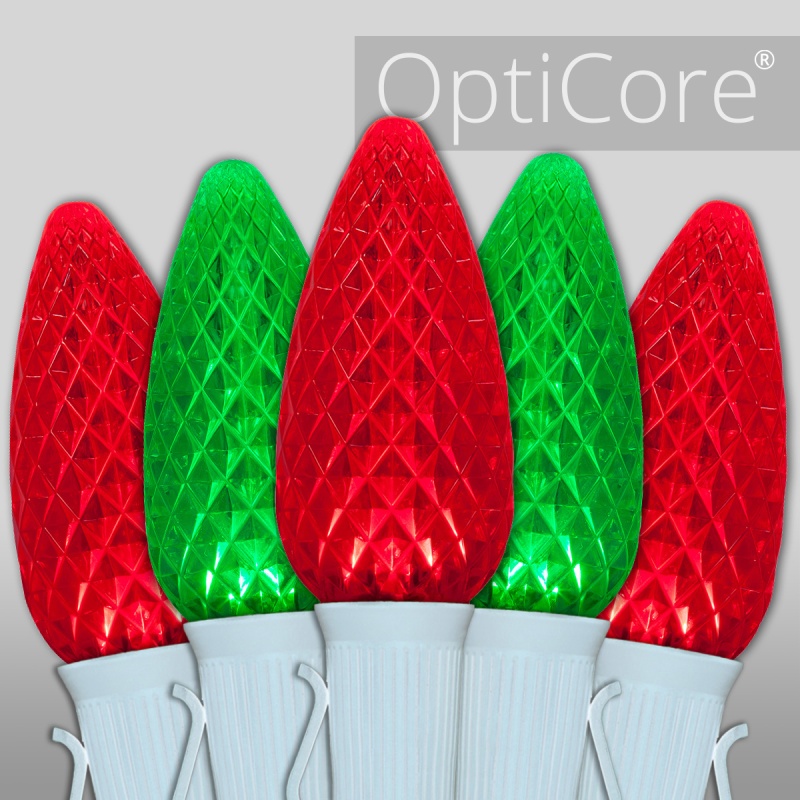 C9 Green / Red Opticore® Commercial Led Christmas Lights