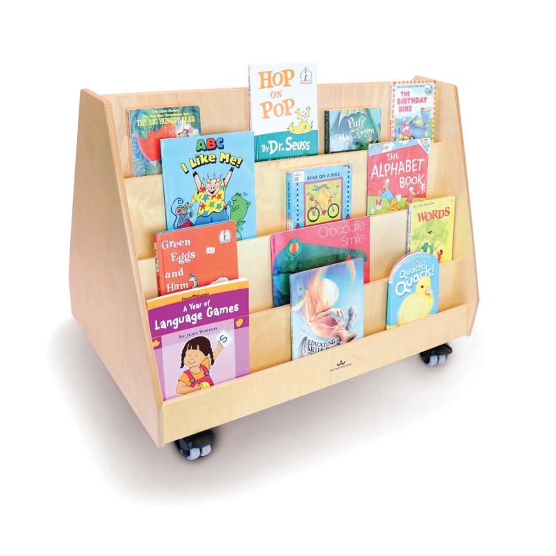 Two Sided Mobile Book Display Stand