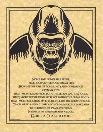 Gorilla Prayer Poster