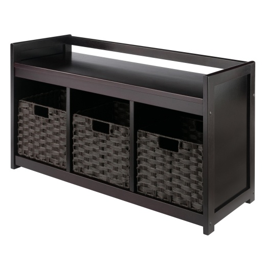 Winsome Wood Addison 4-Piece Storage Bench Set
