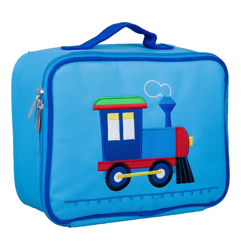 Train Embroidered Lunch Box