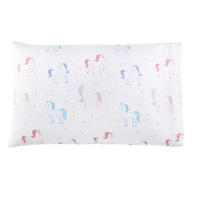 Unicorn 100% Cotton Flannel Pillowcase - Toddler