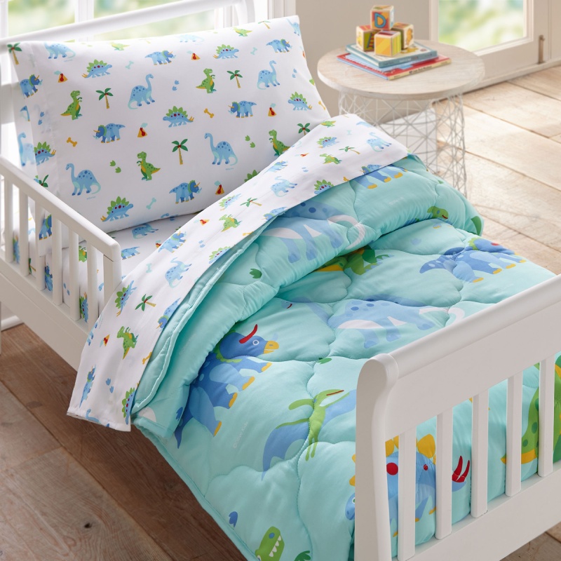 Wildkin Dinosaur Land 4 Pc Microfiber Bed in a Bag – Toddler