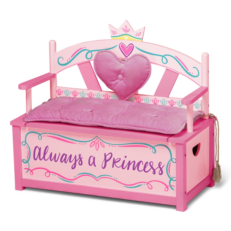Princess Bench Seat W/ Storage - Pink