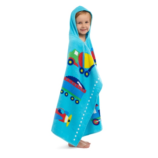 Wildkin Trains, Planes & Trucks Beach Poncho for Kids