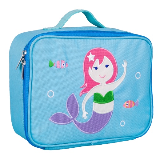 Wildkin Mermaid Embroidered Lunch Box for Kids
