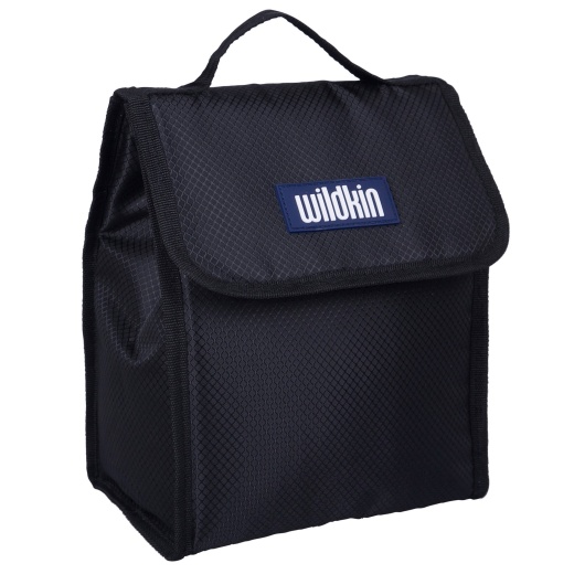 Wildkin Rip-Stop Black Lunch Bag