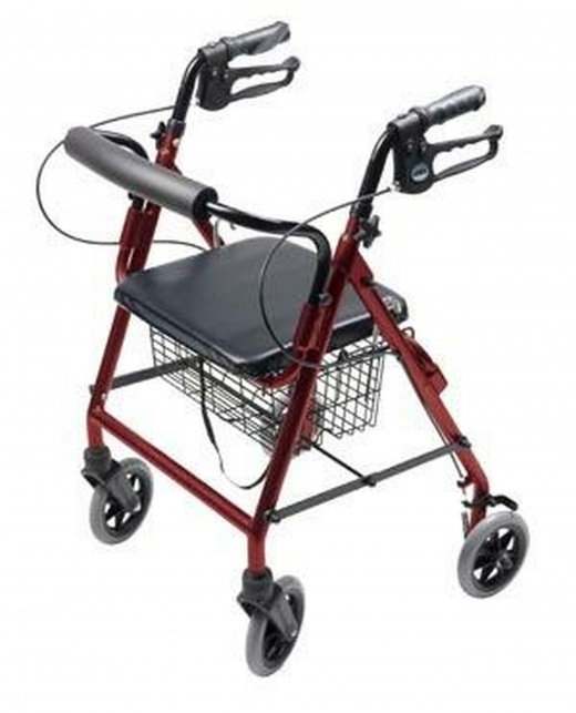 Lumex Rj4302r Walkabout Hemi Four-Wheel Rollator