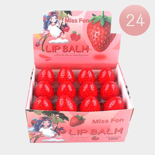24Pcs - Strawberry Lip Balm