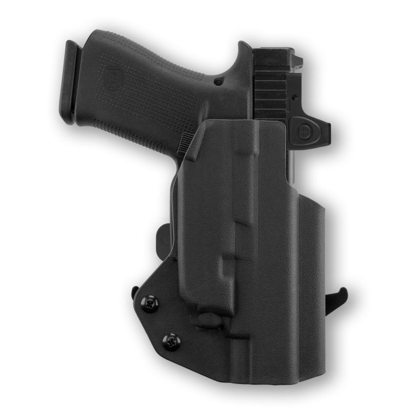 Glock 48 Mos Railed With Crimson Trace Cmr-201 Rail Master Universal Laser Red Dot Optic Cut Owb Holster