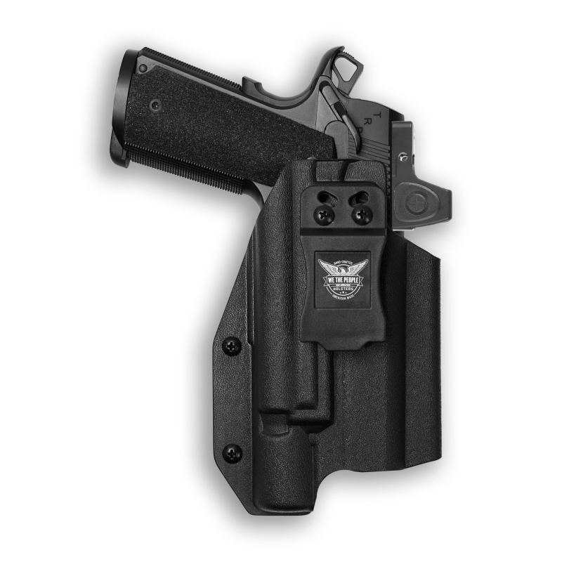 1911 4" Commander 45Acp Railed With Surefire X300u-A Light Red Dot Optic Cut Iwb Holster