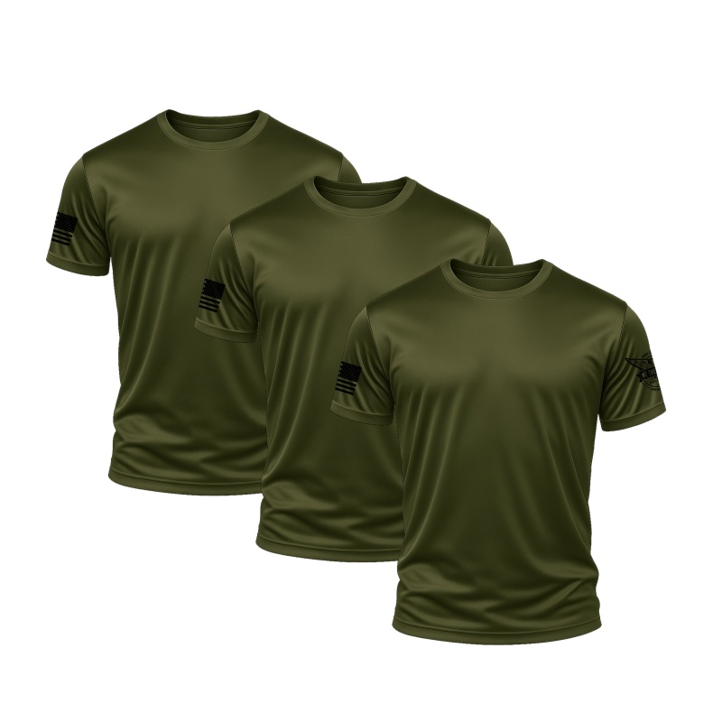 Olive Performance Shirt Bundle (3 Pack)