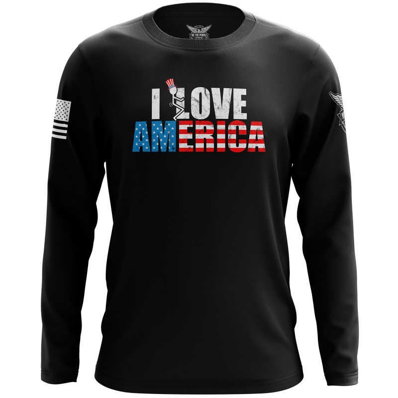 I F'n Love America Long Sleeve Shirt
