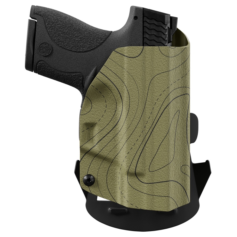 Army Green Geo Contour Custom Printed Holster - Owb Kydex Holster