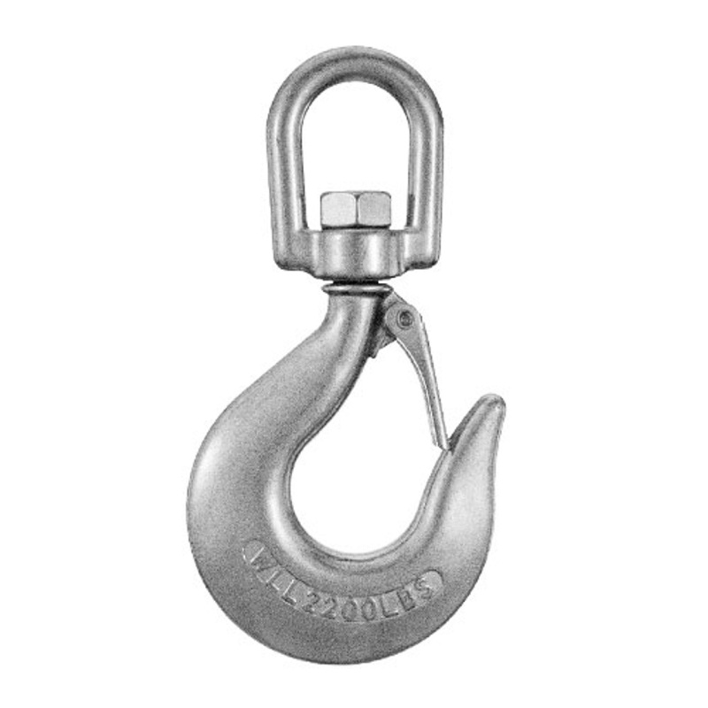 Suncor 4 316 Stainless Steel Swivel Hook W/ Latch - 770 Lbs Wll