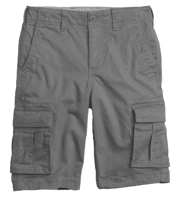 Wholesale Boys Stretch Cargo Shorts In Grey - Case Of 36, Case Of 36