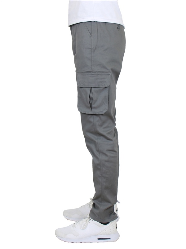 Wholesale Boys Stretch Cargo Pants In Grey - Case Of 36, Case Of 36