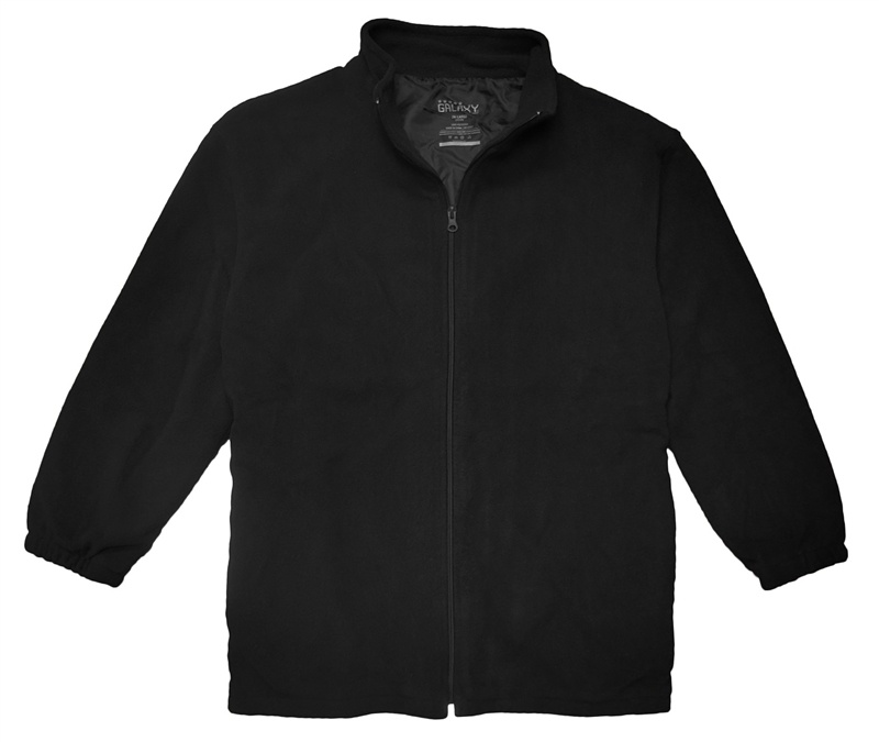 Wholesale Youth Polar Fleece Zip Up Jacket - Black - 24 Pieces, Case Of 24