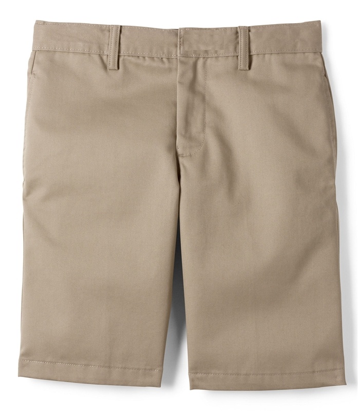Wholesale Toddler School Uniform Flat Front Shorts In Khaki By Size, Case Of 24