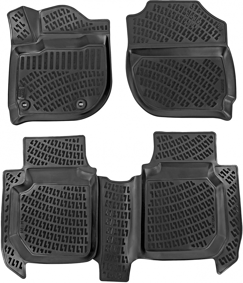 3D Rubber All Weather Floor Mat Set Compatible With Honda Hrv 2016-2021