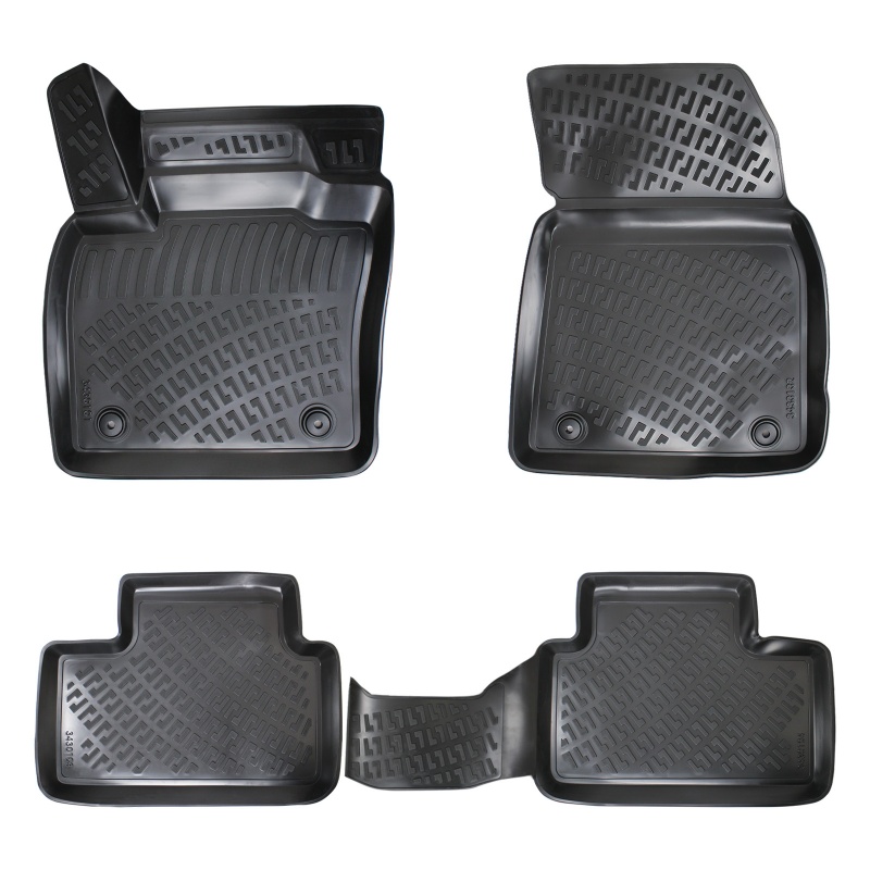 3D Rubber All Weather Floor Mat Set Compatible With Volvo Xc40 2019-2021