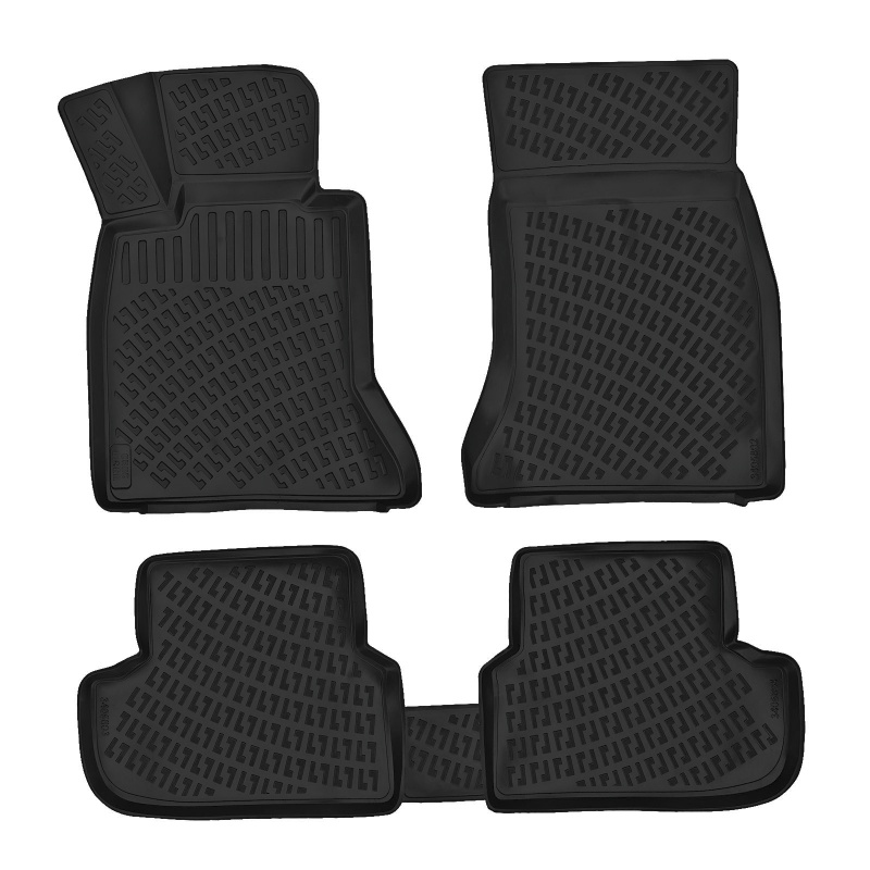3D Rubber All Weather Floor Mat Set Compatible With Bmw 5 Serie G30 2017-2021