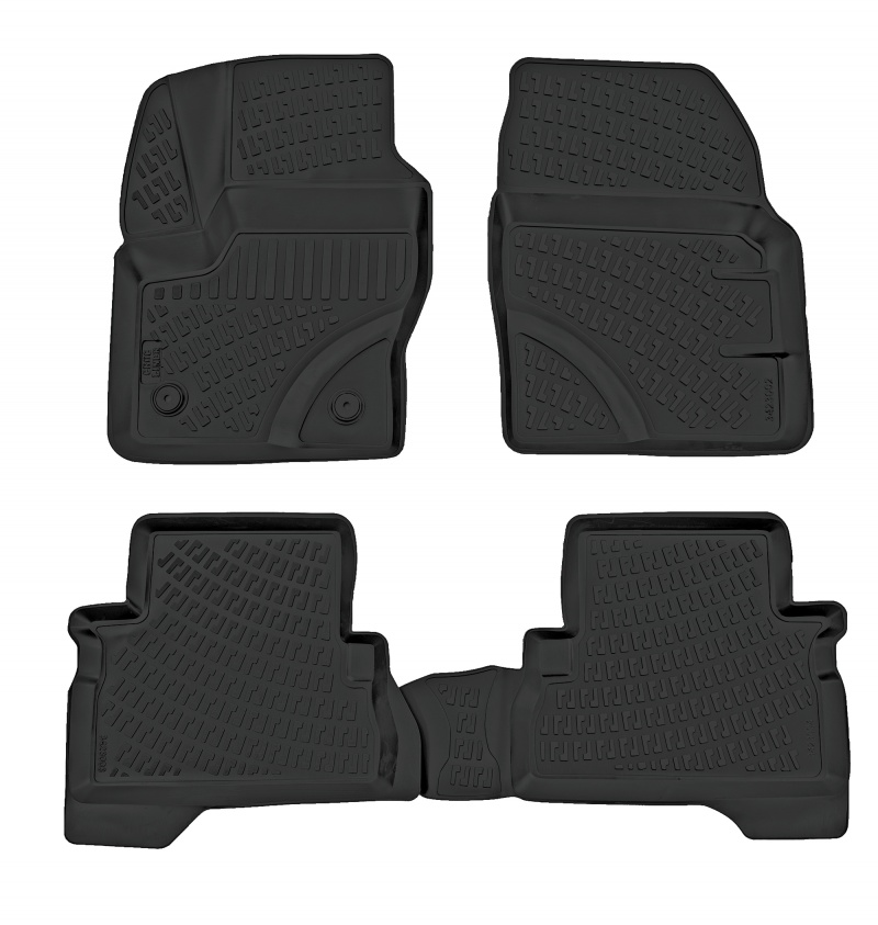 3D Rubber All Weather Floor Mat Set Compatible With Ford Escape 2013-2019