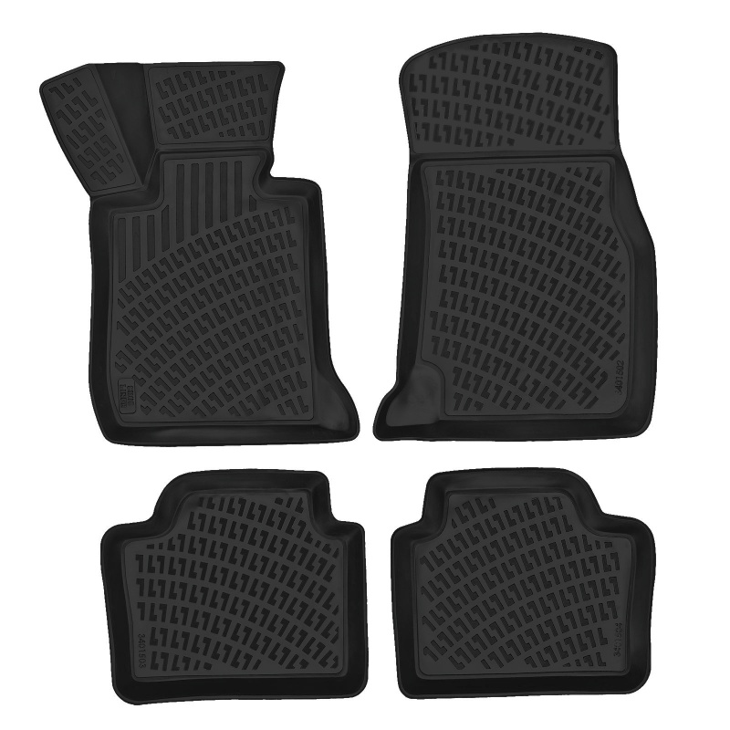 3D Rubber All Weather Floor Mat Set Compatible With Bmw 3 Serie F30 Sedan 2012-2018