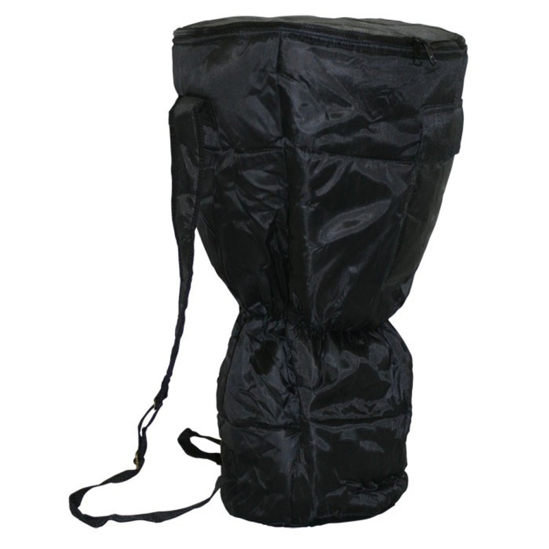 Large Waterproof Djembe Bag, Padded Black Nylon (For 10X20 Djembes)