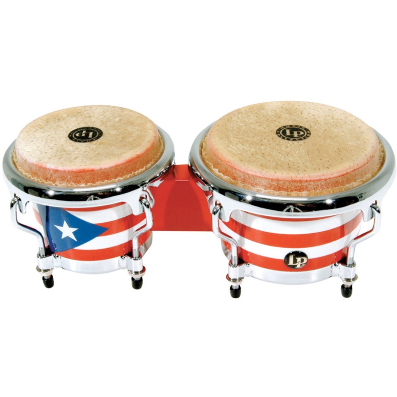 Lp Puerto Rican Flag Mini Wood Bongos