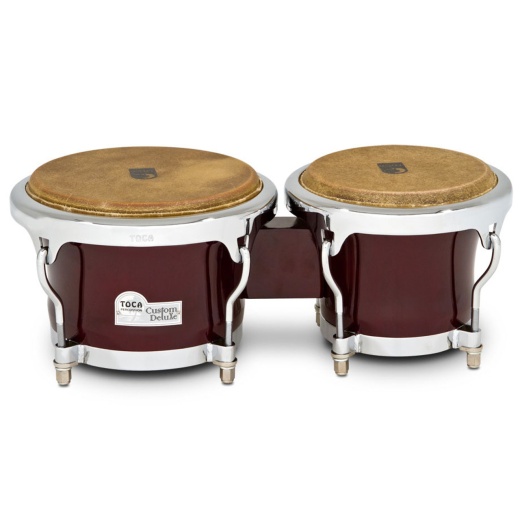 Toca Custom Deluxe Wood Bongos, Dark Wood (4600-DW)